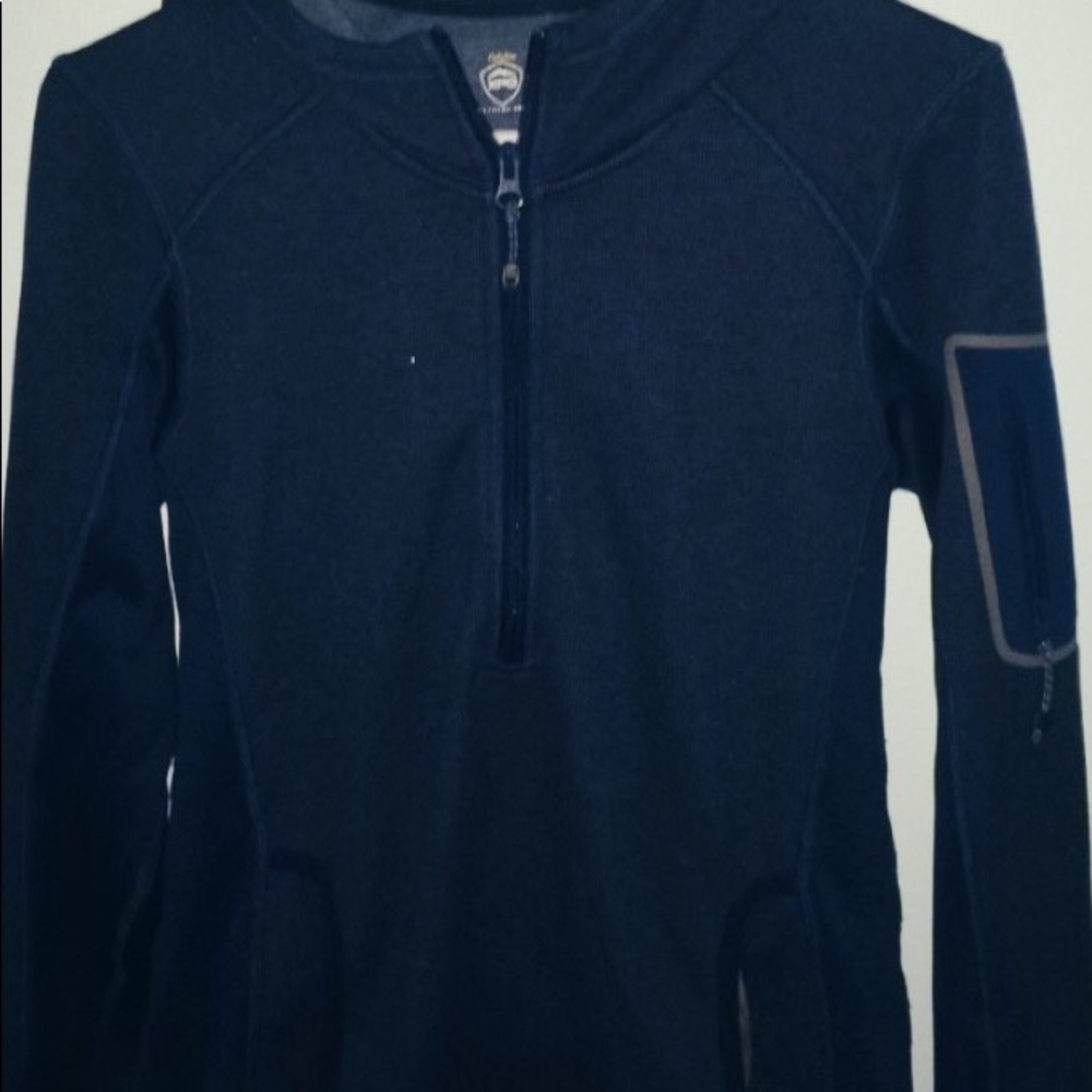 Navy half zip pullover